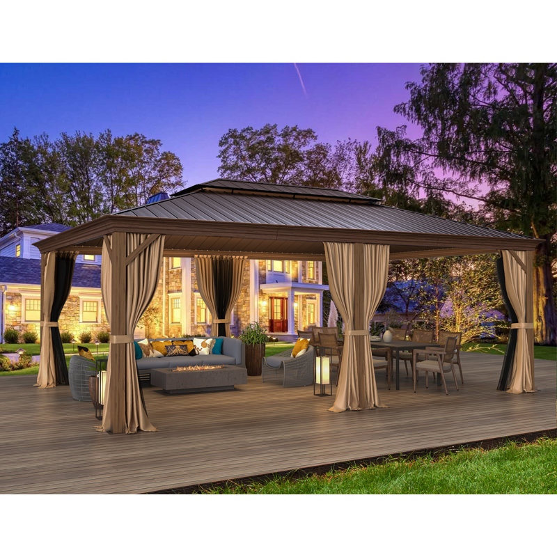 EROMMY 20 Ft. W x 14 Ft. D Aluminum Patio Gazebo Wayfair